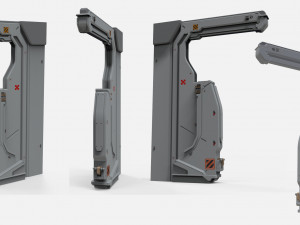Sci-fi architecture kitbash 7 3D Model