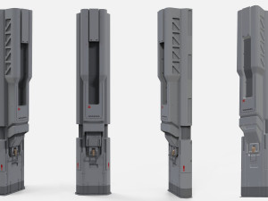 Sci-fi architecture kitbash 7 3D Model