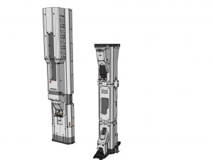 Sci-fi architecture kitbash 7 3D Model
