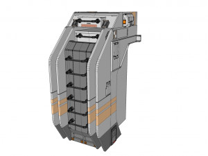 Sci-fi architecture kitbash 7 3D Model