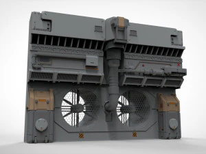 Sci-fi architecture kitbash 8 3D Model