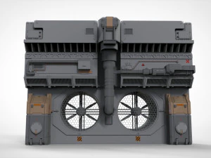 Sci-fi architecture kitbash 8 3D Model