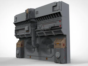 Sci-fi architecture kitbash 8 3D Model