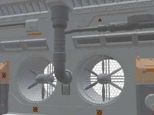 Sci-fi architecture kitbash 8 3D Model