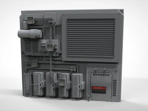 Sci-fi architecture kitbash 8 3D Model