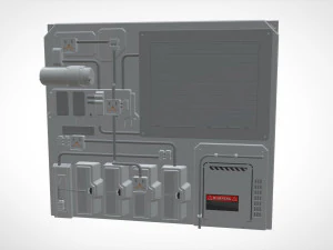 Sci-fi architecture kitbash 8 3D Model