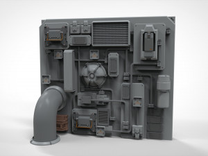 Sci-fi architecture kitbash 8 Model 3D