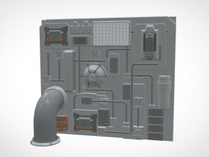 Sci-fi architecture kitbash 8 Model 3D