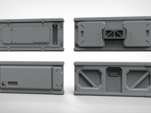 Sci-fi architecture kitbash 8 Model 3D