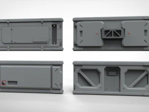 Sci-fi architecture kitbash 8 3D Model