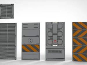 Sci-fi architecture kitbash 8 3D Model