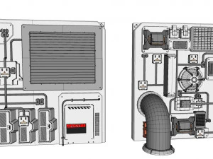 Sci-fi architecture kitbash 8 3D Model
