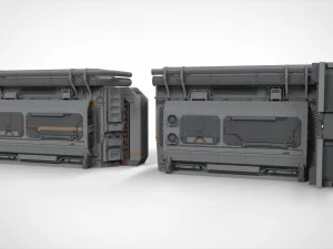 Науково-фантастичне модульне середовище 2 3D Модель