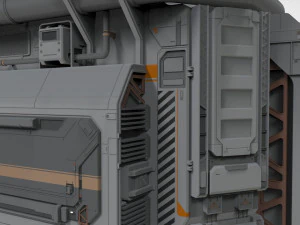 Sci fi modular environment 2 3D Model