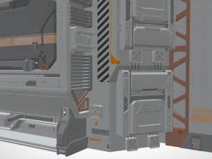 Sci fi modular environment 2 3D Model
