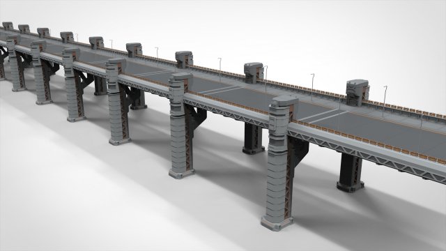 Sci-fi bridge 2 3D Model .c4d .max .obj .3ds .fbx .stl .blend 