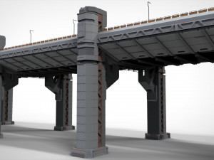 Sci-fi bridge 2 3D Model