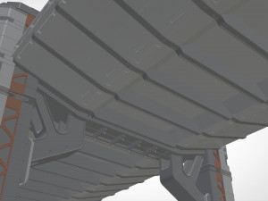 Sci-fi bridge 2 3D Model