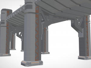 Sci-fi bridge 2 3D Model