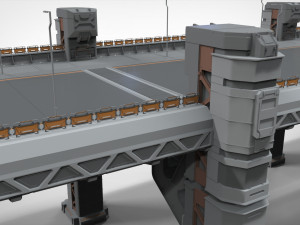 Sci-fi bridge 2 3D Model