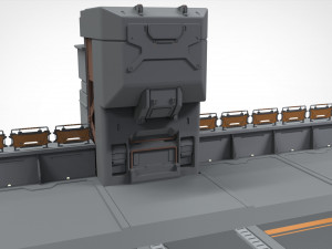 Sci-fi bridge 2 3D Model