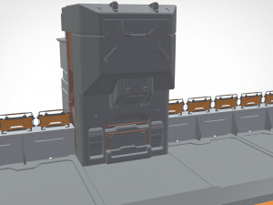 Sci-fi bridge 2 3D Model