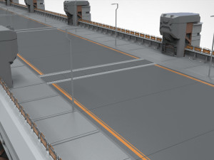 Sci-fi bridge 2 3D Model