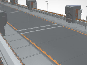 Sci-fi bridge 2 3D Model