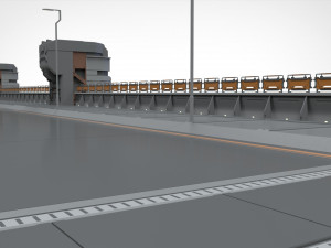 Sci-fi bridge 2 3D Model