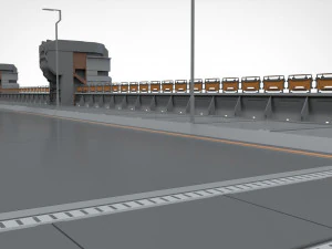 Sci-fi bridge 2 3D Model