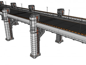 Sci-fi bridge 2 3D Model