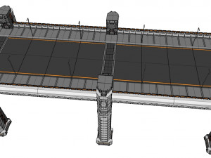 Sci-fi bridge 2 3D Model