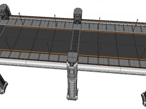Sci-fi bridge 2 3D Model