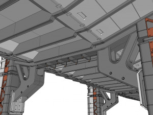 Sci-fi bridge 2 3D Model