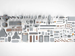 Sci-fi architecture elements collection 16 3D Model