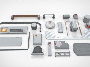 Sci-fi architecture elements collection 16 3D Model