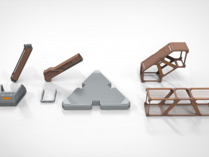 Sci-fi architecture elements collection 16 3D Model