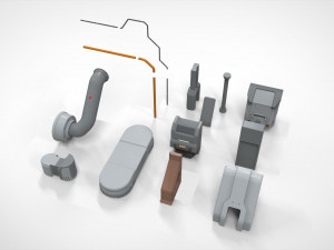 Sci-fi architecture elements collection 16 3D Model
