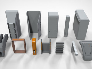 Sci-fi architecture elements collection 16 3D Model