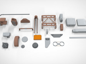 Sci-fi architecture elements collection 16 3D Model