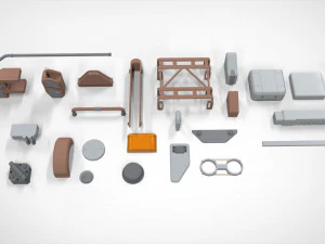 Sci-fi architecture elements collection 16 3D Model