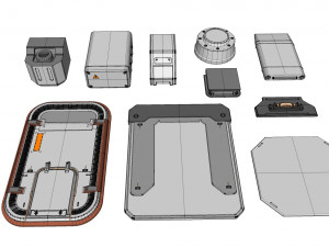 Sci-fi architecture elements collection 16 3D Model
