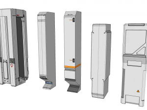 Sci-fi architecture elements collection 16 3D Model