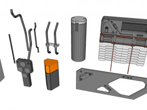 Sci-fi architecture elements collection 16 3D Model