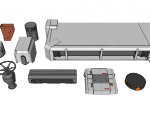Sci-fi architecture elements collection 16 3D Model