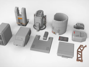 Sci-fi architecture elements collection 17 3D Model