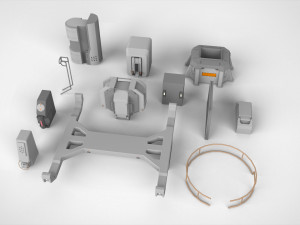Sci-fi architecture elements collection 17 3D Модель