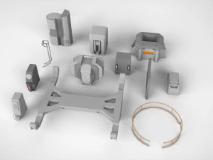 Sci-fi architecture elements collection 17 3D Model