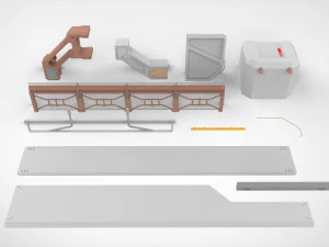 Sci-fi architecture elements collection 17 3D Model