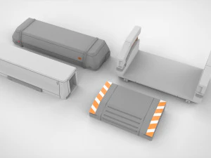 Sci-fi architecture elements collection 17 3D Model